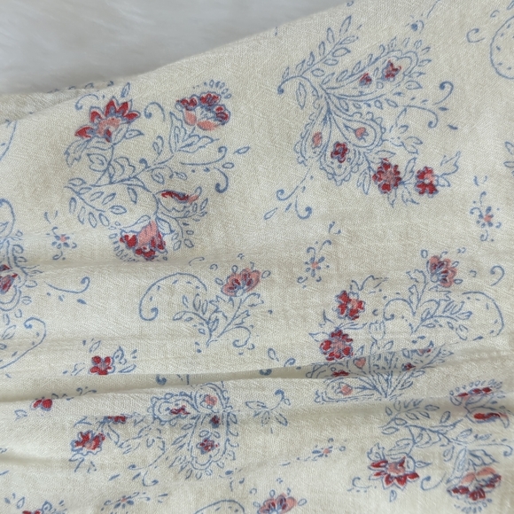 BABY GAP | Infant Red, White, & Blue Floral Sleeveless Fully Lined Dress - Picture 6 of 12